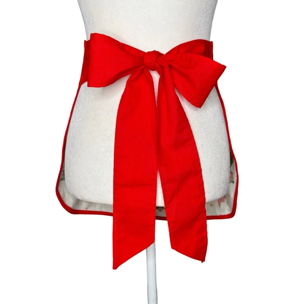 Vintage Apron Quilted Cotton Christmas Nostalgic Tree Toys MCM Nostalgic